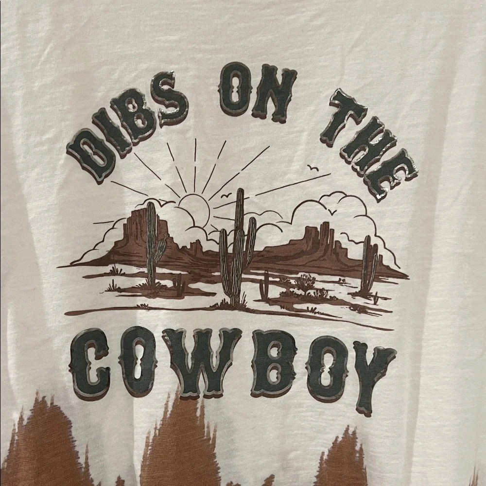 NEW Shyanne White and Brown Short Sleeve Tee - Picture 1 of 5